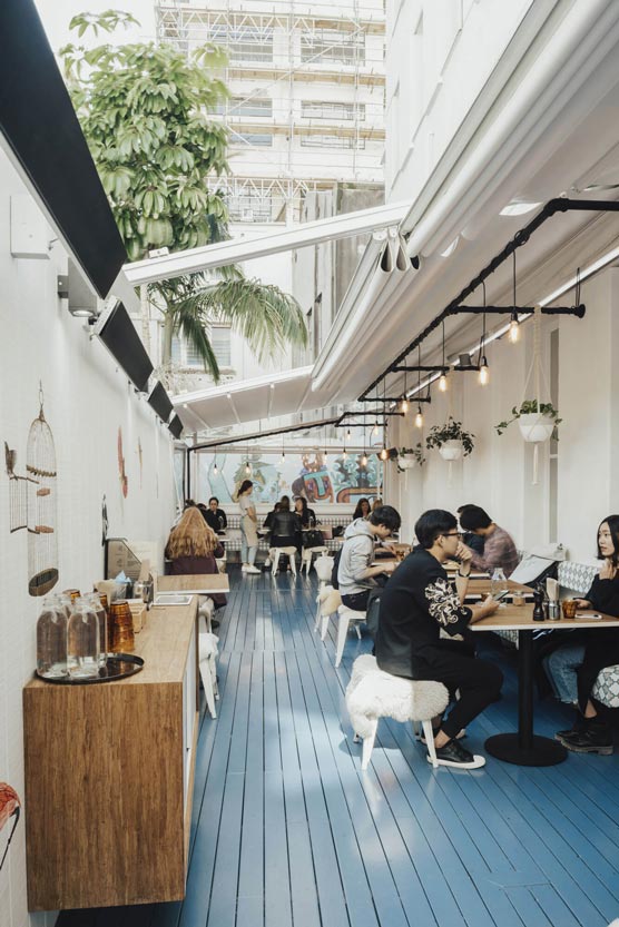 Interior of Chuffed Cafe in Auckland CBD